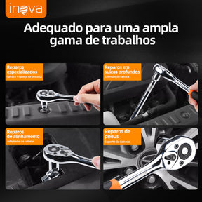 Jogo Oficina Master Maleta Com 121 Ferramentas 5000r Robust Jogo de ferramentas mecânicas, com encaixes de 1/2, 1/4 e 3/8 polegadas
